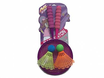 Badminton - zestaw do badmintona - 2 rakietki i 2 lotki