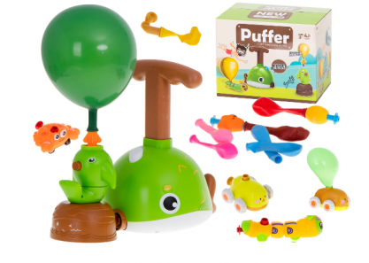 Puffer - Wyrzutnia balonów - Zestaw zabawek na napęd balonowy - Rybka
