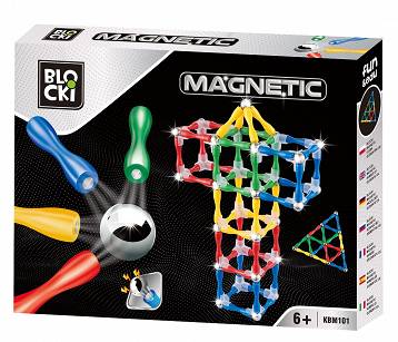 Klocki Magnetyczne BLOCKI Magnetic KBM101 - 124 elementy